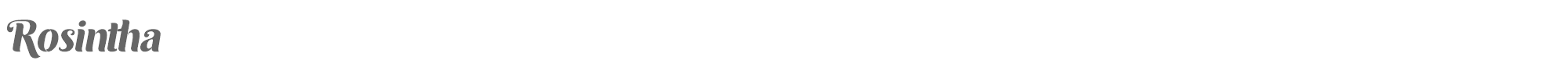 Sample characters Rosintha Font